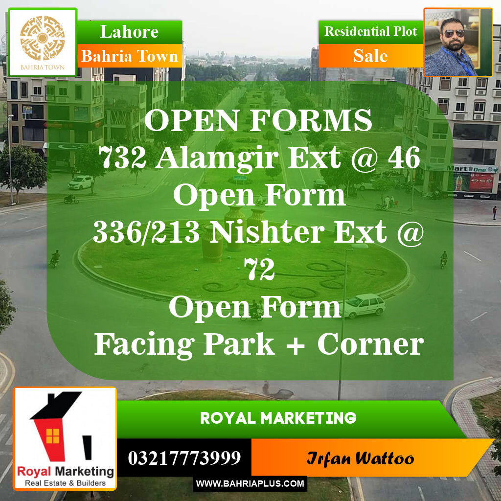 Residential Plot for Sale in Bahria Town, Lahore - (BP-154490)