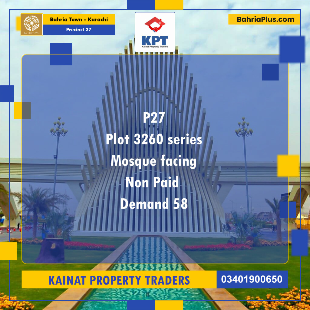 Residential Plot for Sale in Precinct 27 -  Bahria Town, Karachi - (BP-154500)