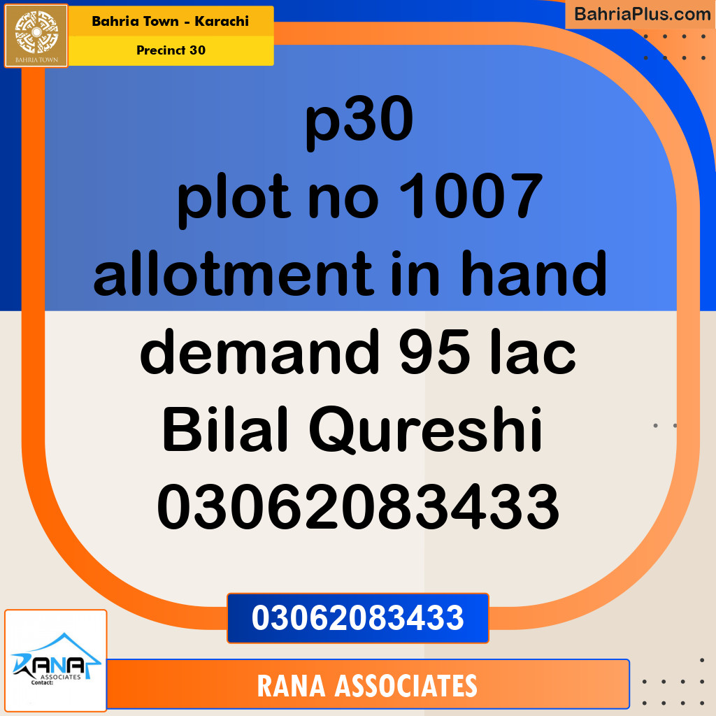 250 Sq. Yards Residential Plot for Sale in Precinct 30 -  Bahria Town, Karachi - (BP-154519)