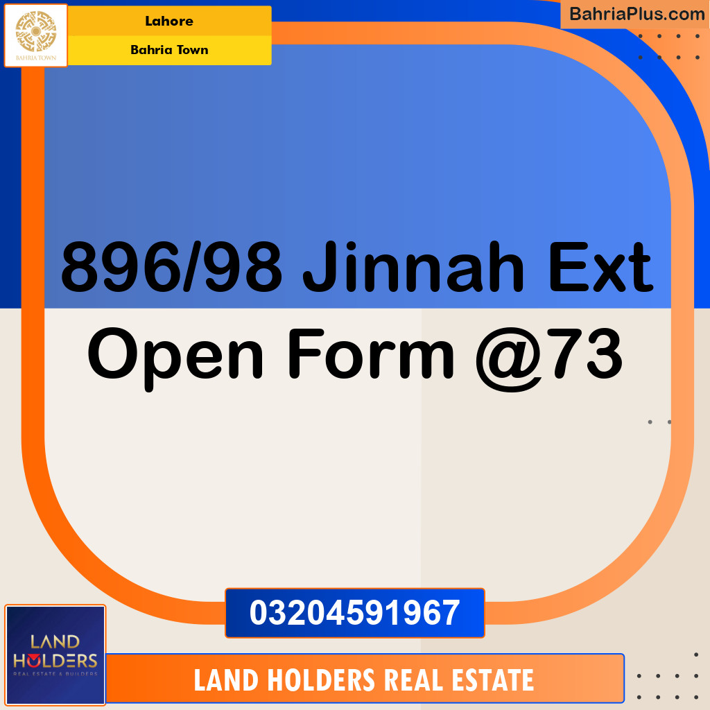 Residential Plot for Sale in Sector E - Jinnah Ext. Block -  Bahria Town, Lahore - (BP-154593)