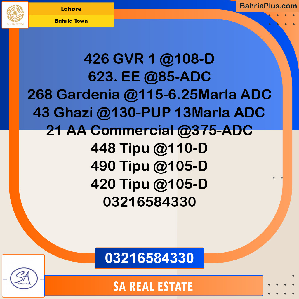 Residential Plot for Sale in Golf Phase 1 -  Bahria Town, Lahore - (BP-154693)