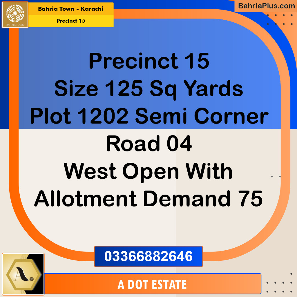 125 Sq. Yards Residential Plot for Sale in Precinct 15 -  Bahria Town, Karachi - (BP-154731)