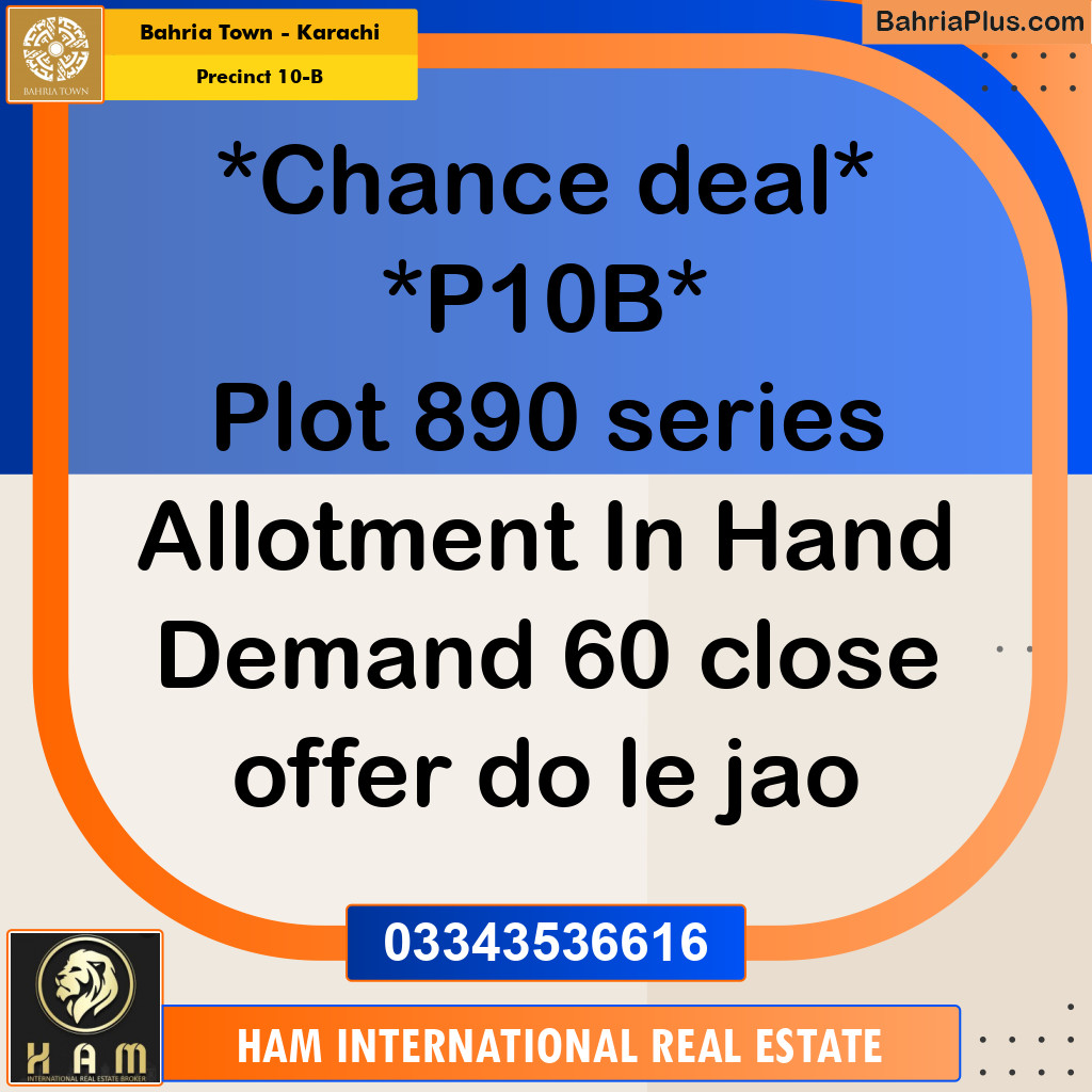 125 Sq. Yards Residential Plot for Sale in Precinct 10-B -  Bahria Town, Karachi - (BP-154757)