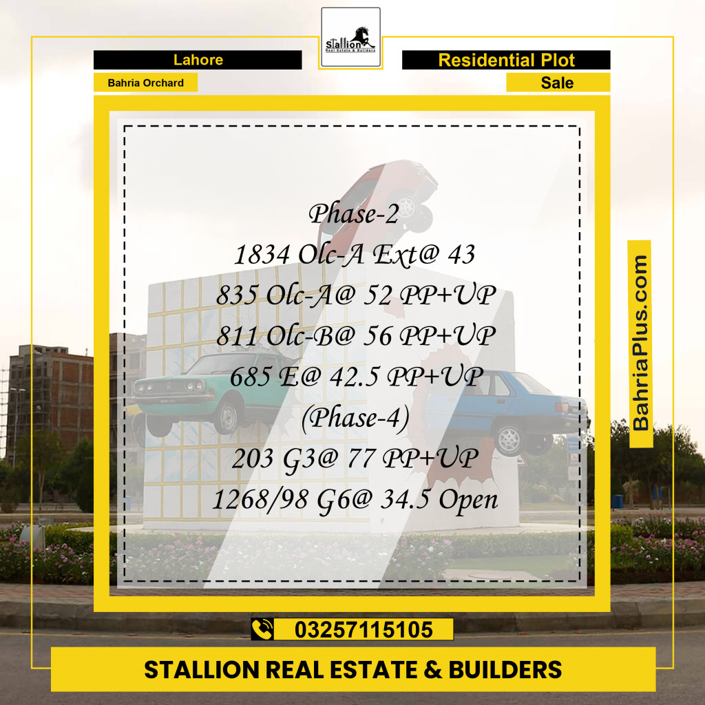 Residential Plot for Sale in Bahria Orchard, Lahore - (BP-154765)