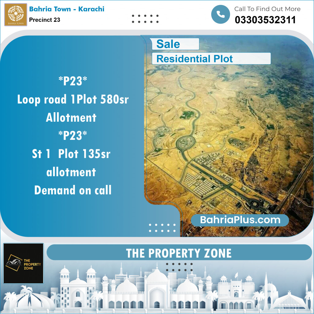 125 Sq. Yards Residential Plot for Sale in Precinct 23 -  Bahria Town, Karachi - (BP-154768)