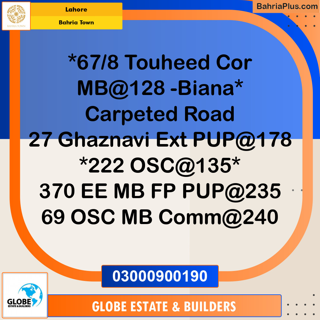 Residential Plot for Sale in Sector F - Tauheed Block -  Bahria Town, Lahore - (BP-154812)