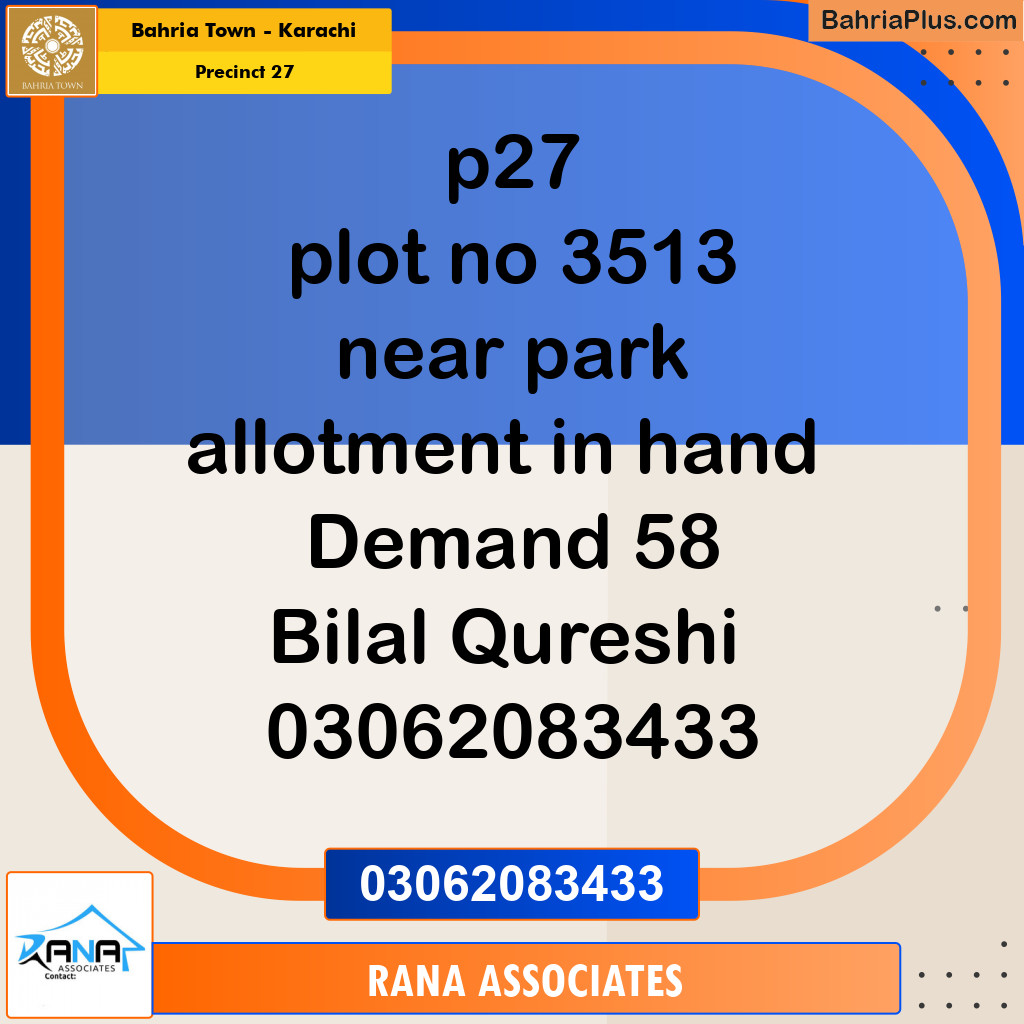 Residential Plot for Sale in Precinct 27 -  Bahria Town, Karachi - (BP-154830)