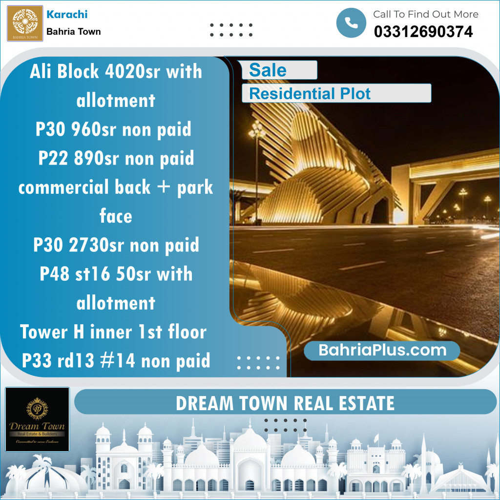 125 Sq. Yards Residential Plot for Sale in Precinct 12 - Ali Block -  Bahria Town, Karachi - (BP-154878)