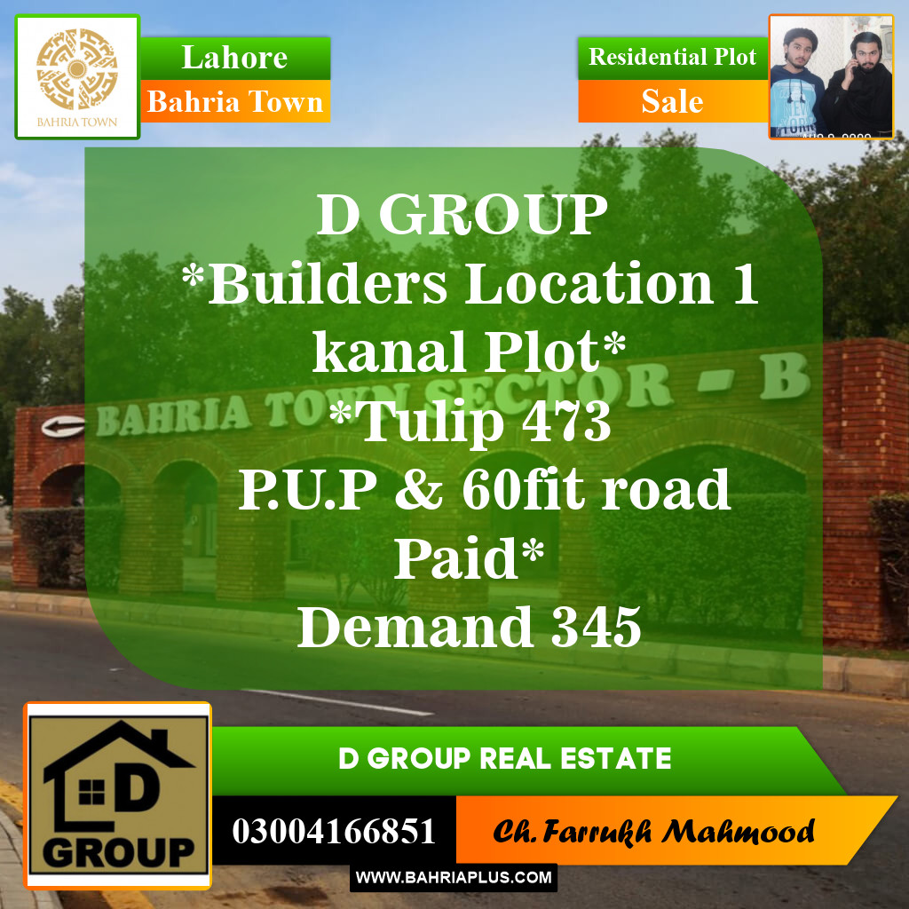 Residential Plot for Sale in Bahria Town, Lahore - (BP-154965)