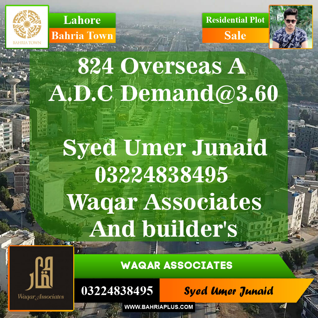 Residential Plot for Sale in Bahria Town, Lahore - (BP-155037)