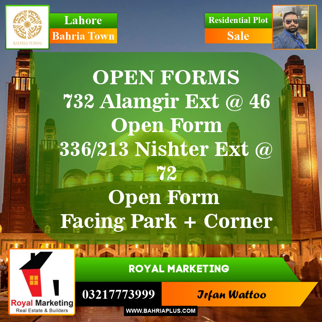 Residential Plot for Sale in Bahria Town, Lahore - (BP-155043)