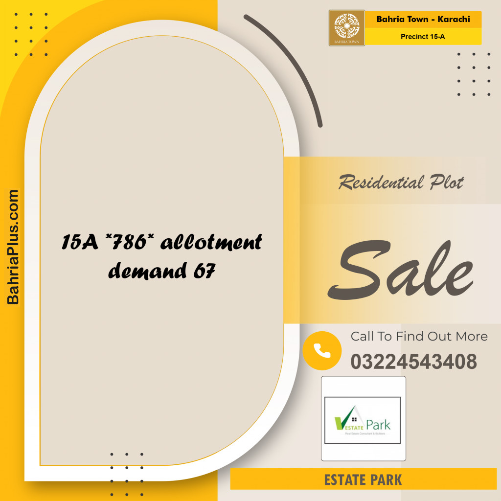 125 Sq. Yards Residential Plot for Sale in Precinct 15-A -  Bahria Town, Karachi - (BP-155096)
