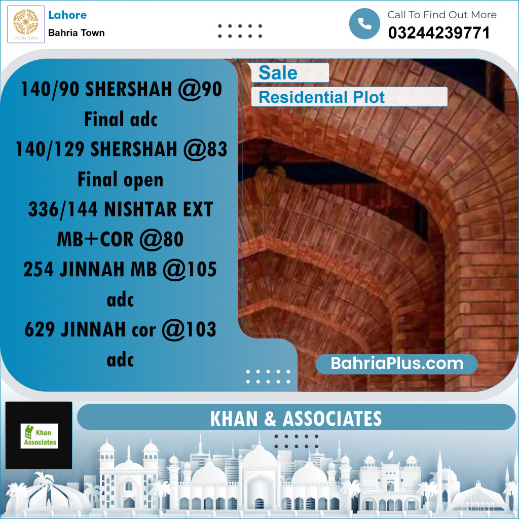 Residential Plot for Sale in Bahria Town, Lahore - (BP-155235)