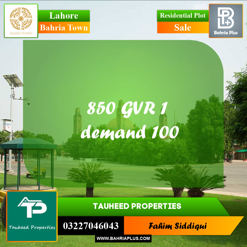 Residential Plot for Sale in Golf Phase 1 -  Bahria Town, Lahore - (BP-155239)