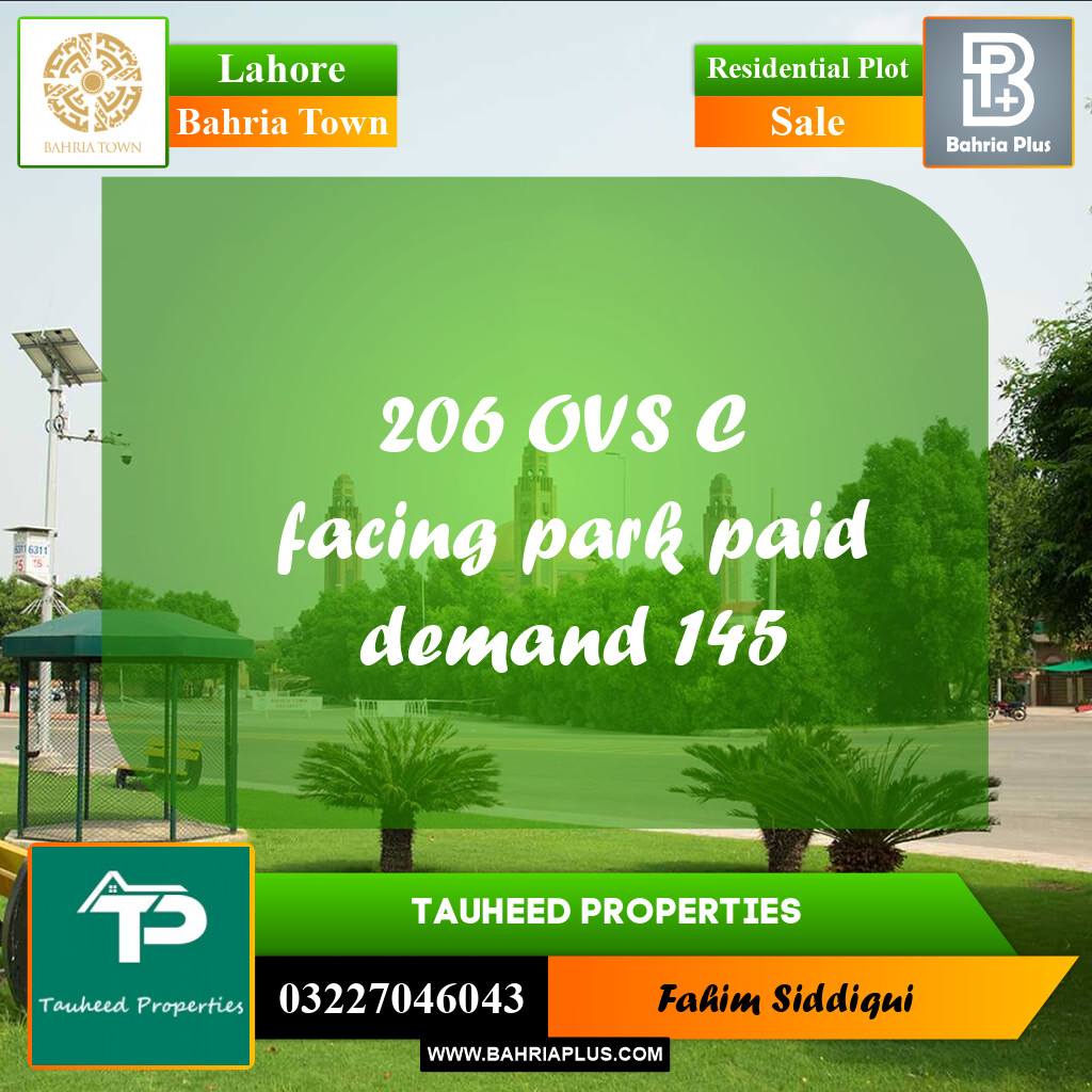 Residential Plot for Sale in Bahria Town, Lahore - (BP-155241)