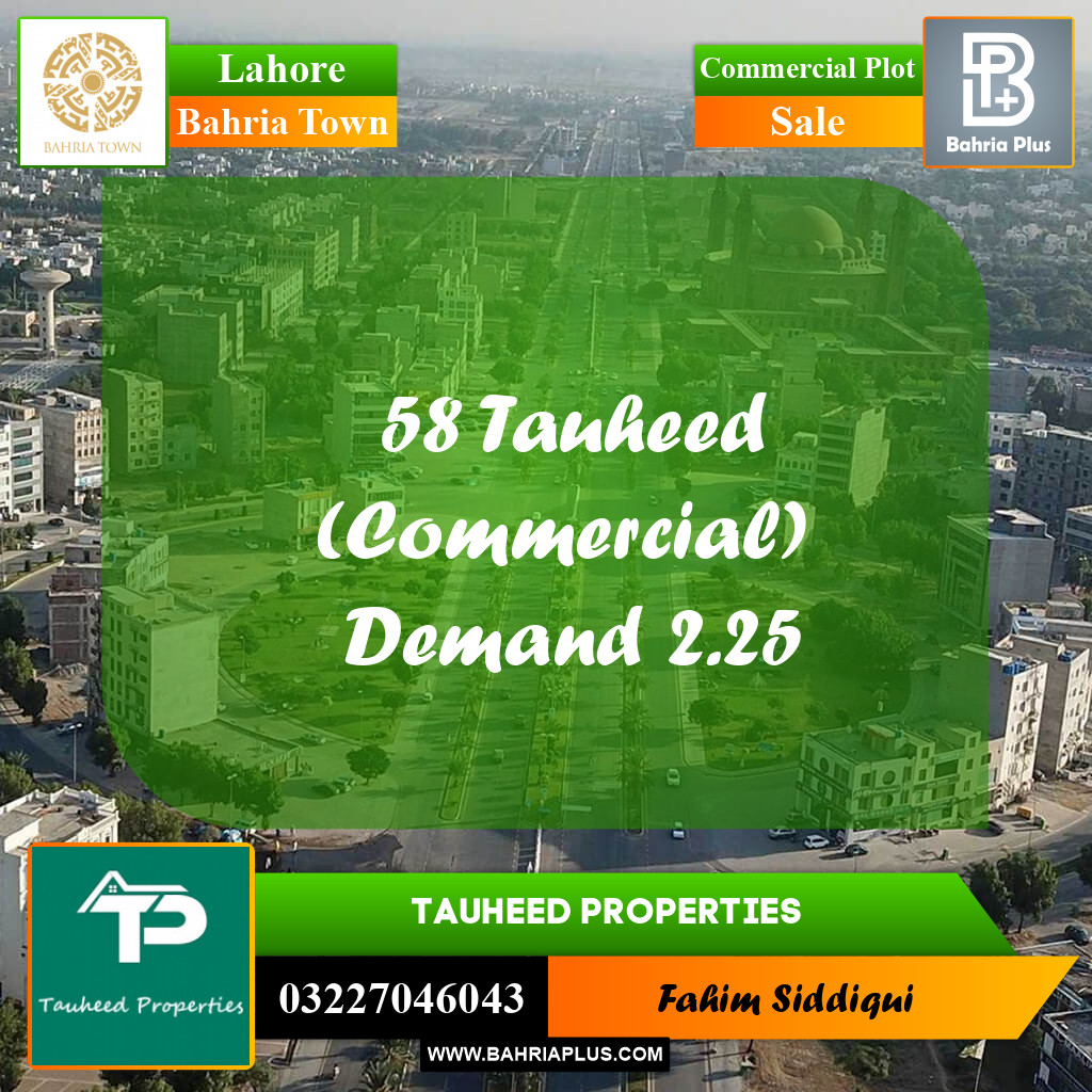 Commercial Plot for Sale in Bahria Town, Lahore - (BP-155243)