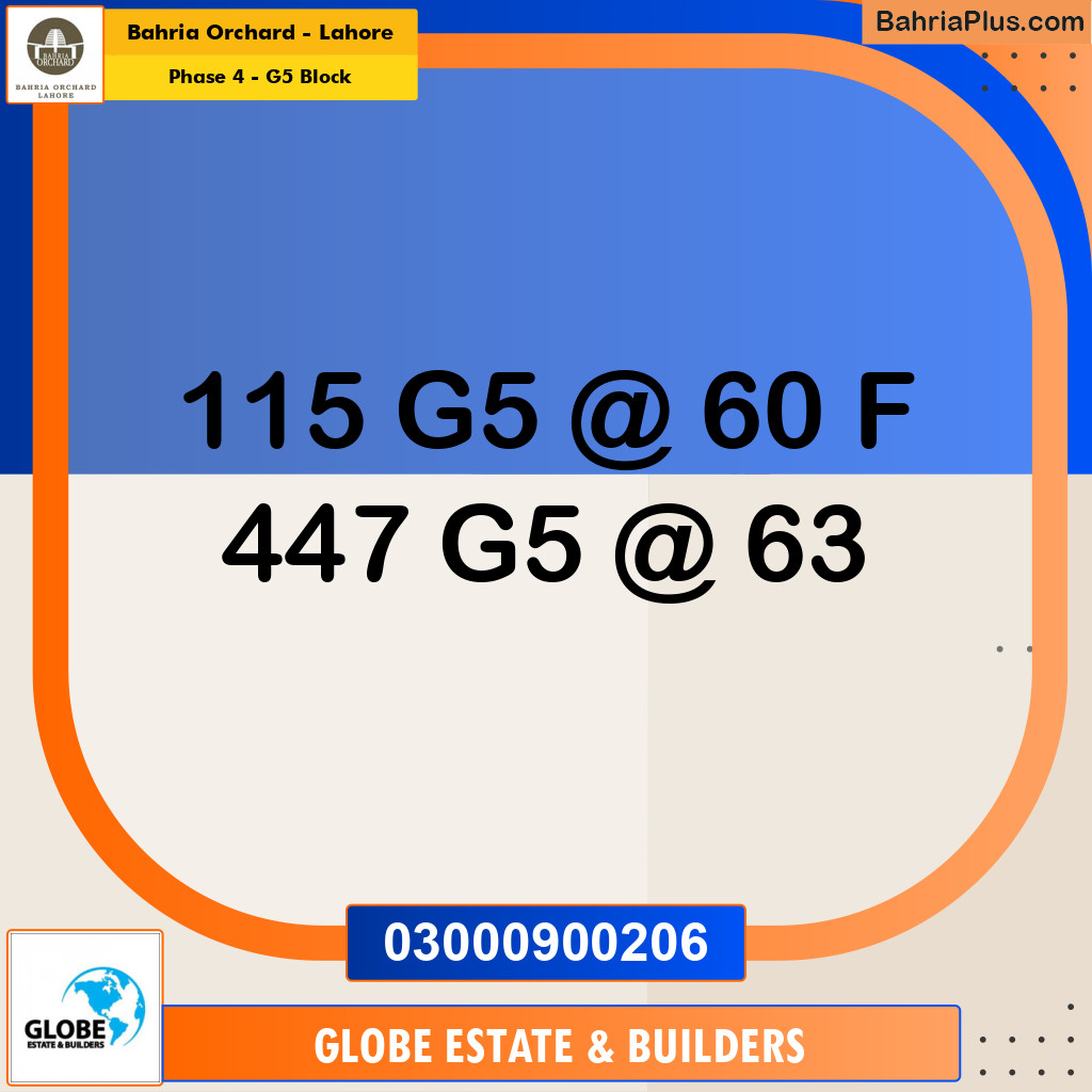 Residential Plot for Sale in Phase 4 - G5 Block -  Bahria Orchard, Lahore - (BP-155262)