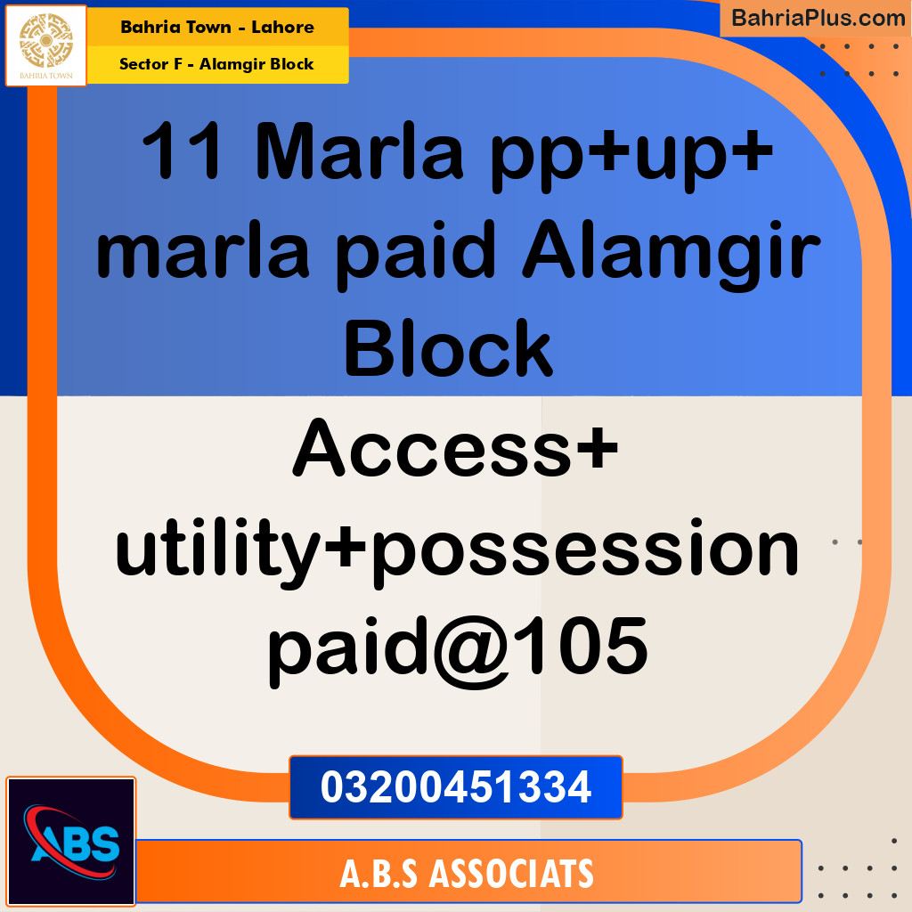 Residential Plot for Sale in Sector F - Alamgir Block -  Bahria Town, Lahore - (BP-155360)