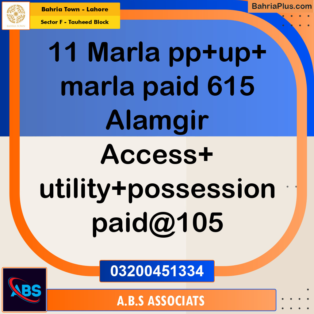 Residential Plot for Sale in Sector F - Tauheed Block -  Bahria Town, Lahore - (BP-155362)