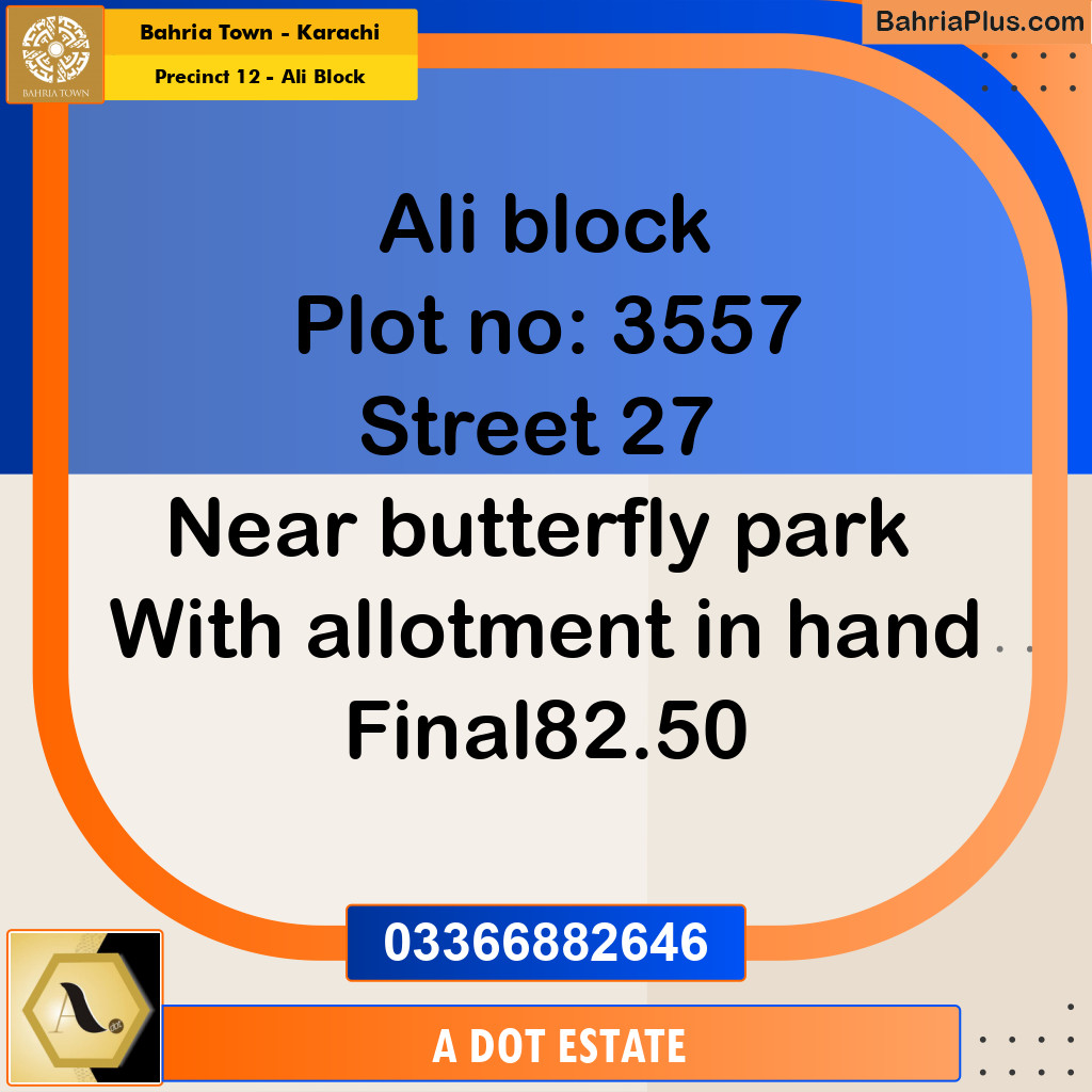 125 Sq. Yards Residential Plot for Sale in Precinct 12 - Ali Block -  Bahria Town, Karachi - (BP-155372)