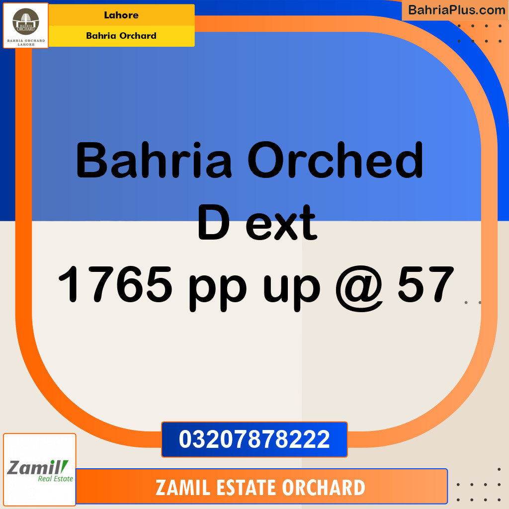 Residential Plot for Sale in Bahria Orchard, Lahore - (BP-155463)