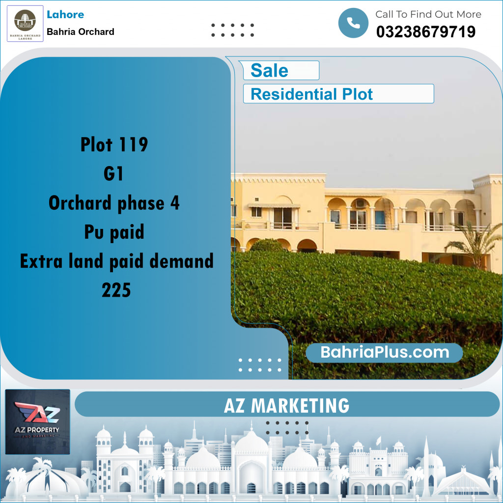 Residential Plot for Sale in Phase 4 - G1 Block -  Bahria Orchard, Lahore - (BP-155472)