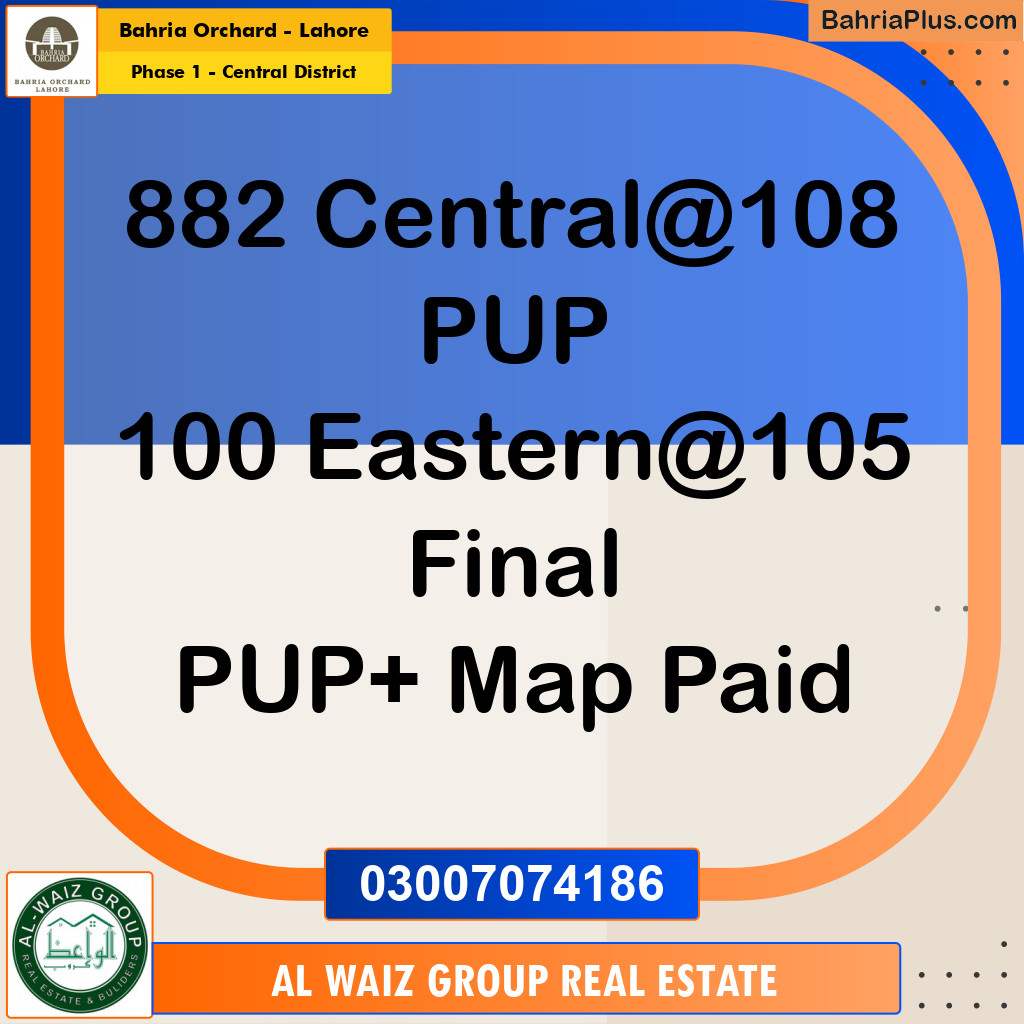 Residential Plot for Sale in Phase 1 - Central District -  Bahria Orchard, Lahore - (BP-155592)