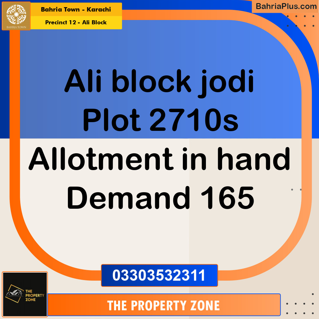 125 Sq. Yards Residential Plot for Sale in Precinct 12 - Ali Block -  Bahria Town, Karachi - (BP-155613)