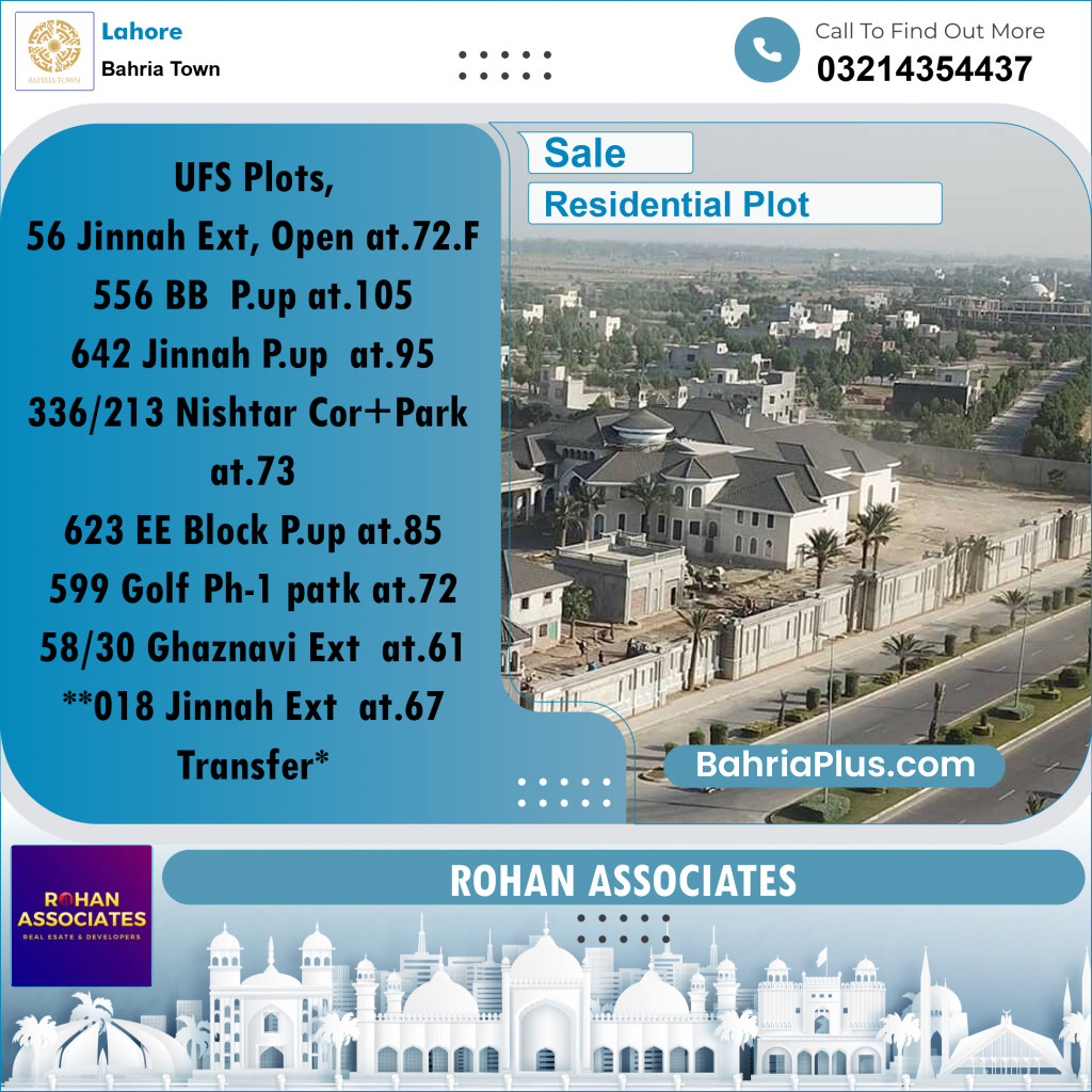 Residential Plot for Sale in Bahria Town, Lahore - (BP-155634)