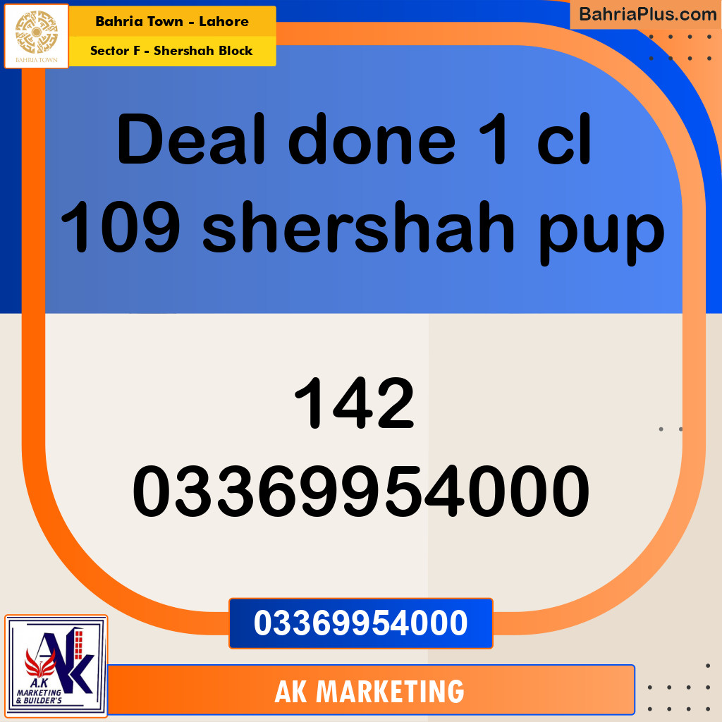 Residential Plot for Sale in Sector F - Shershah Block -  Bahria Town, Lahore - (BP-155656)