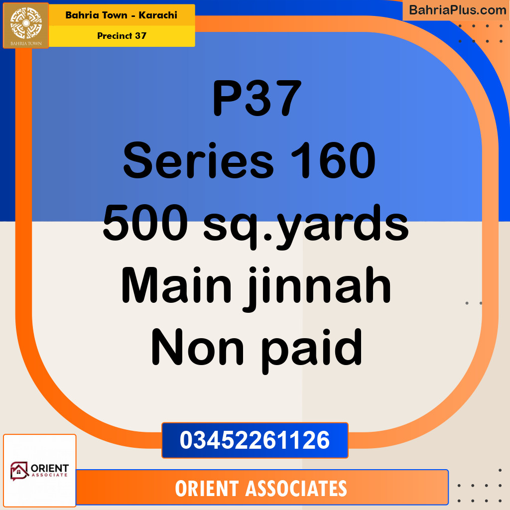 Residential Plot for Sale in Precinct 37 -  Bahria Town, Karachi - (BP-155665)