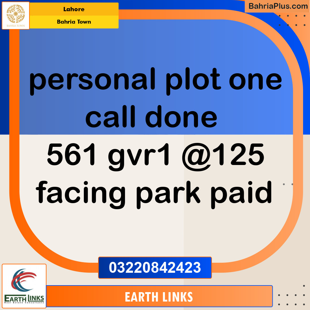 Residential Plot for Sale in Golf Phase 1 -  Bahria Town, Lahore - (BP-155680)