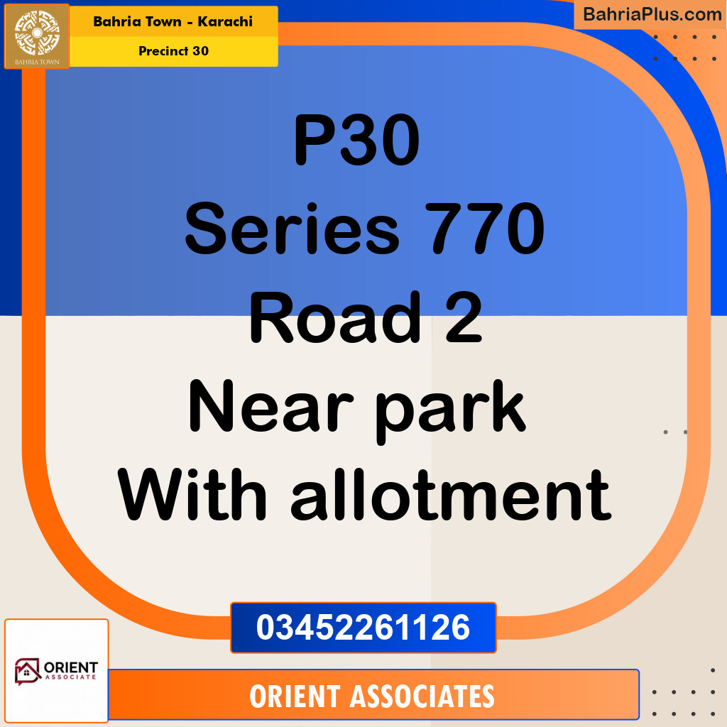 250 Sq. Yards Residential Plot for Sale in Precinct 30 -  Bahria Town, Karachi - (BP-155685)