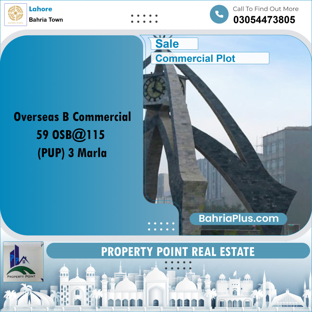 Commercial Plot for Sale in Bahria Town, Lahore - (BP-155836)