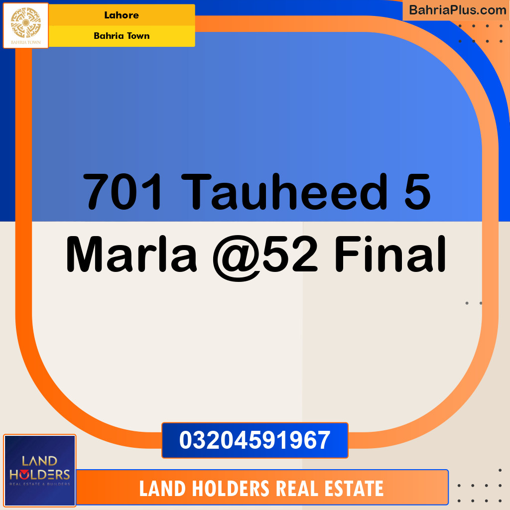 Residential Plot for Sale in Bahria Town, Lahore - (BP-155840)