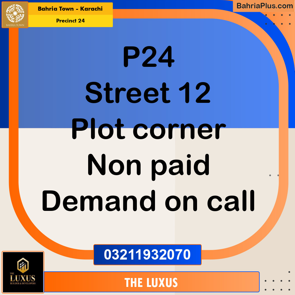 125 Sq. Yards Residential Plot for Sale in Precinct 24 -  Bahria Town, Karachi - (BP-155846)