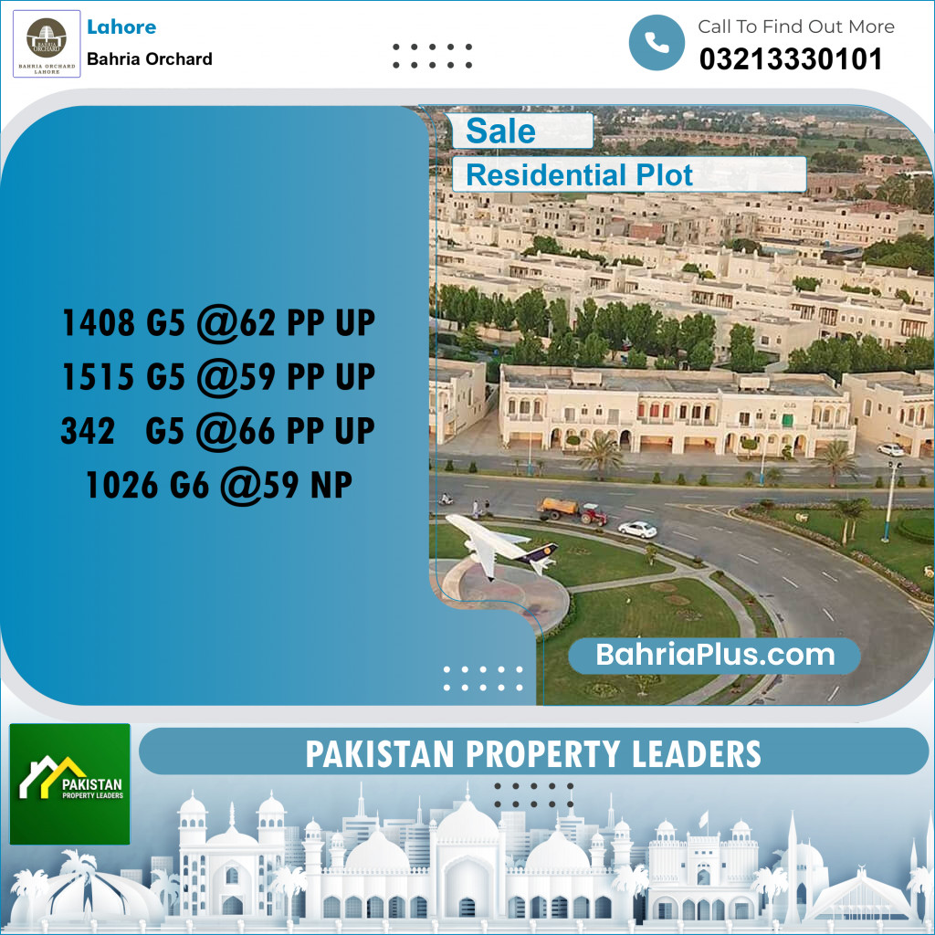 Residential Plot for Sale in Bahria Orchard, Lahore - (BP-155883)