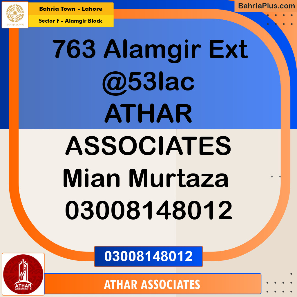 Residential Plot for Sale in Sector F - Alamgir Block -  Bahria Town, Lahore - (BP-155885)