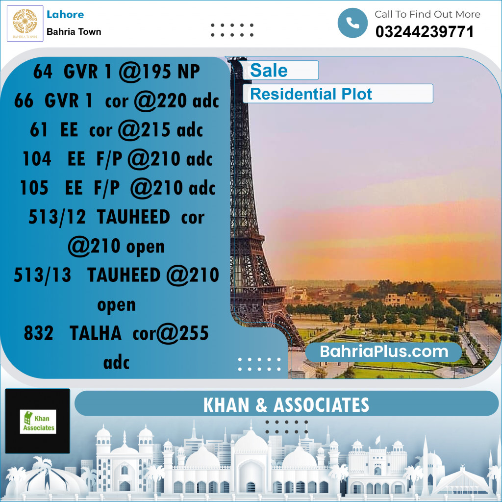 Residential Plot for Sale in Golf Phase 1 -  Bahria Town, Lahore - (BP-155981)