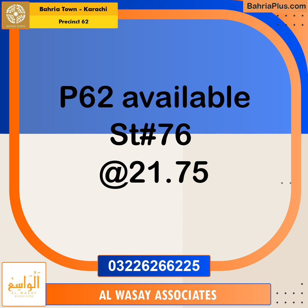 Residential Plot for Sale in Precinct 62 -  Bahria Town, Karachi - (BP-155982)