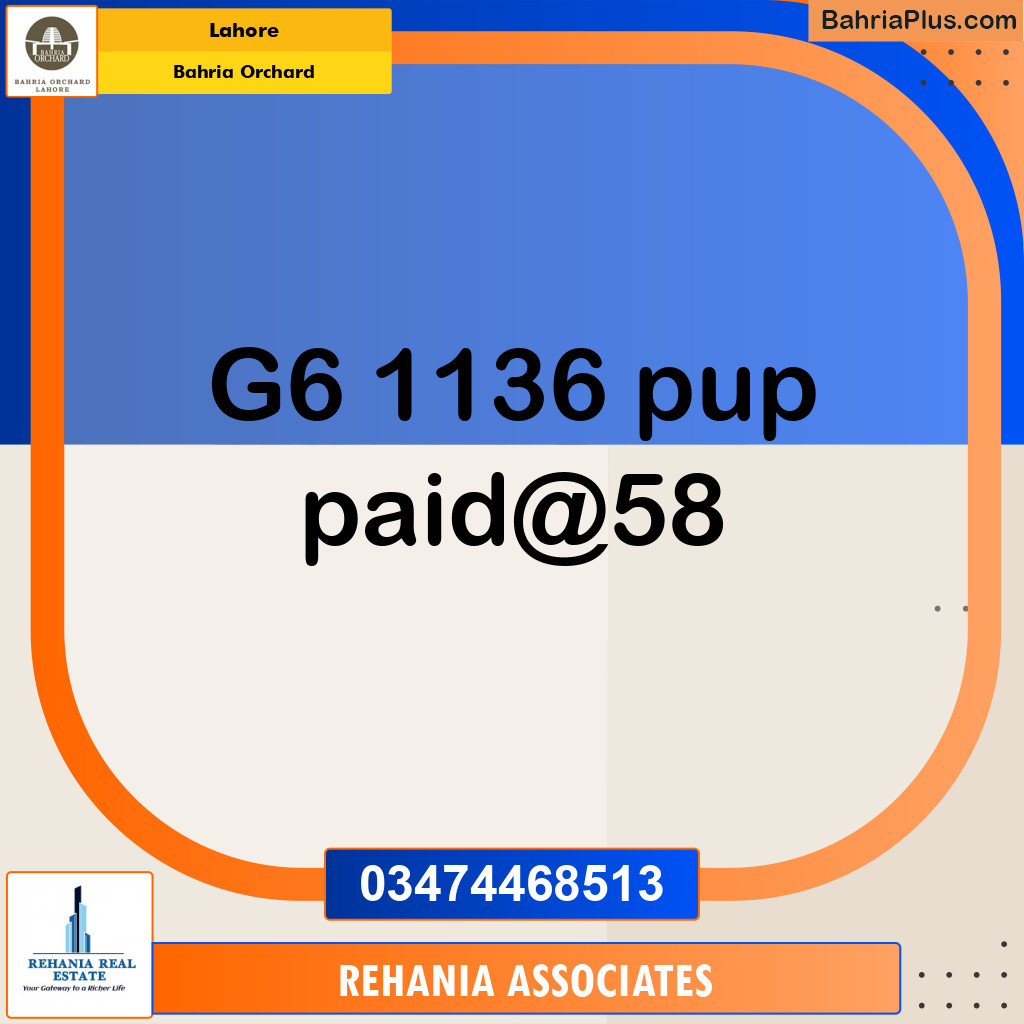 Residential Plot for Sale in Phase 4 - G6 Block -  Bahria Orchard, Lahore - (BP-156084)