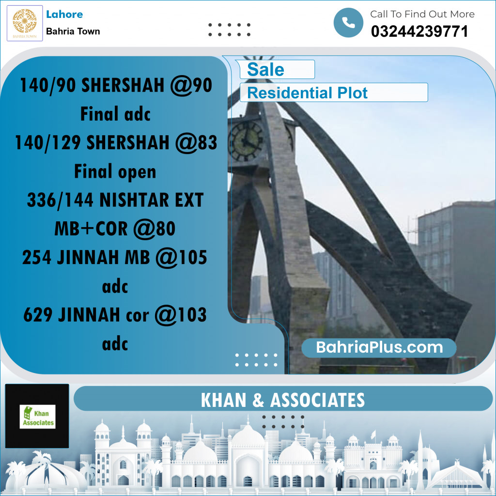 Residential Plot for Sale in Bahria Town, Lahore - (BP-156181)