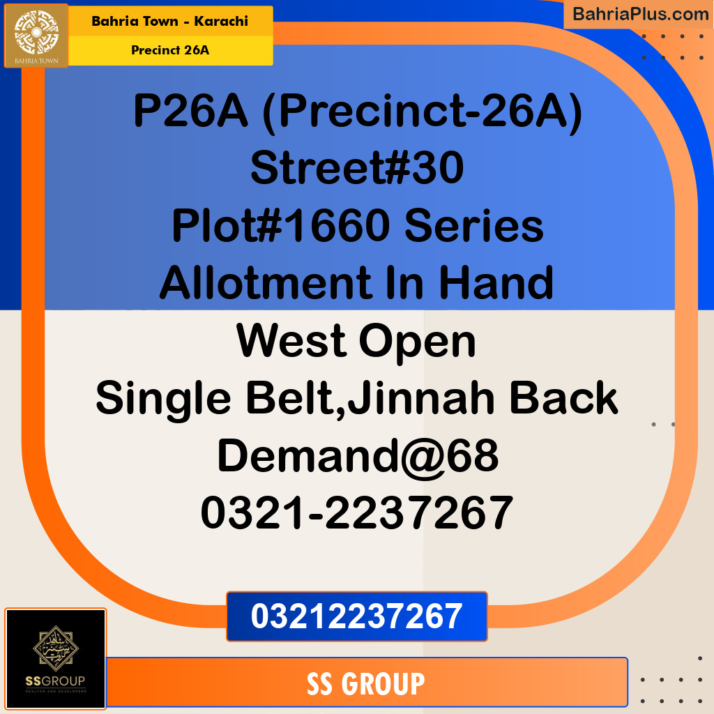 125 Sq. Yards Residential Plot for Sale in Precinct 26A -  Bahria Town, Karachi - (BP-156328)