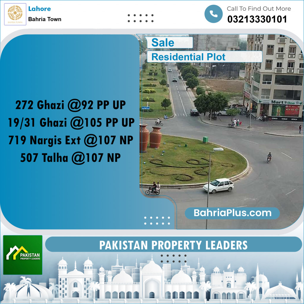 Residential Plot for Sale in Bahria Town, Lahore - (BP-156415)
