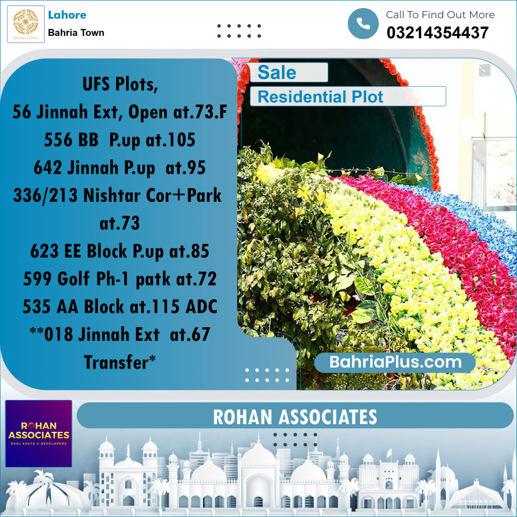 Residential Plot for Sale in Bahria Town, Lahore - (BP-156519)