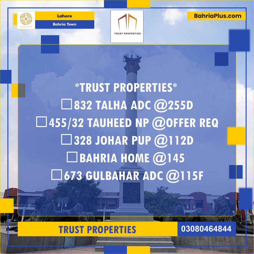 Residential Plot for Sale in Bahria Town, Lahore - (BP-156579)