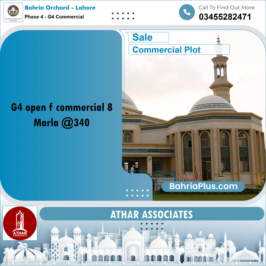 Commercial Plot for Sale in Phase 4 - G4 Commercial -  Bahria Orchard, Lahore - (BP-156645)