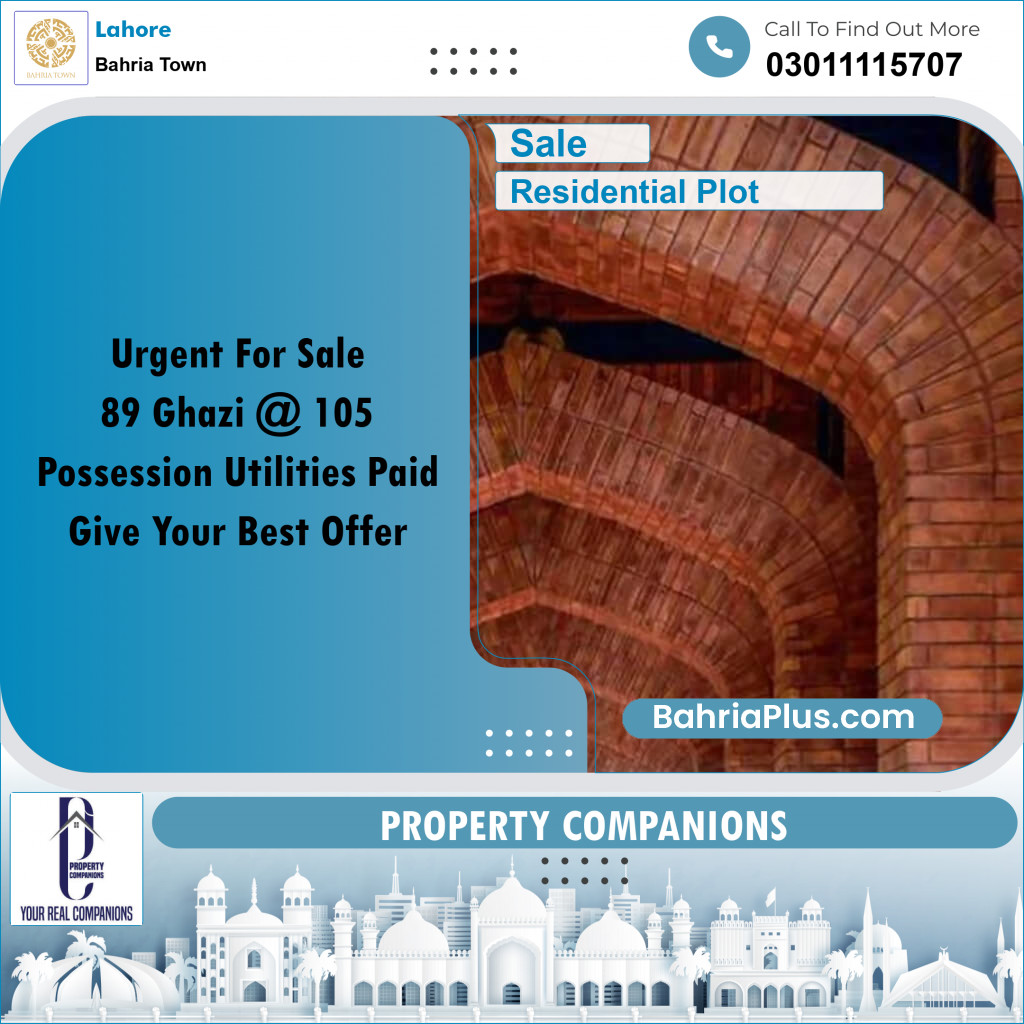Residential Plot for Sale in Bahria Town, Lahore - (BP-156724)