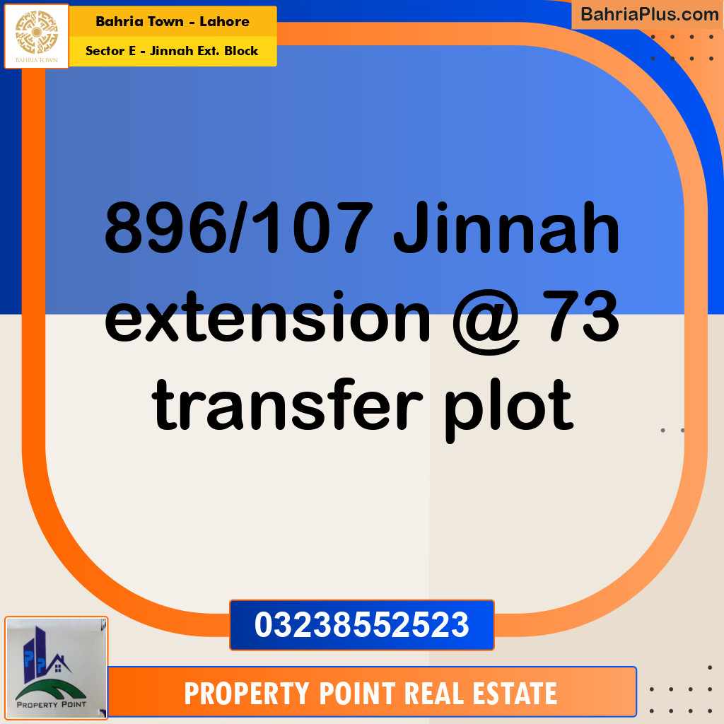 Residential Plot for Sale in Sector E - Jinnah Ext. Block -  Bahria Town, Lahore - (BP-156737)