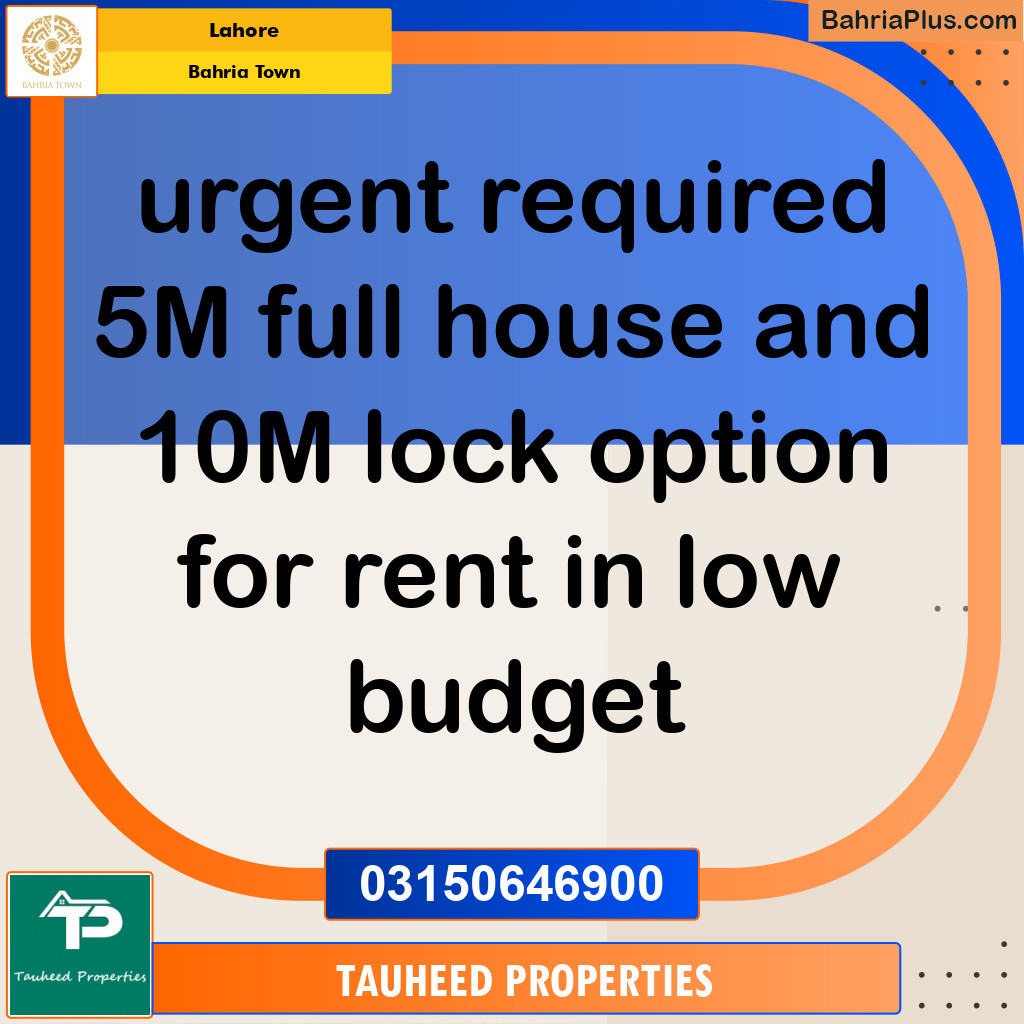 Residential Plot for Sale in Bahria Town, Lahore - (BP-156748)